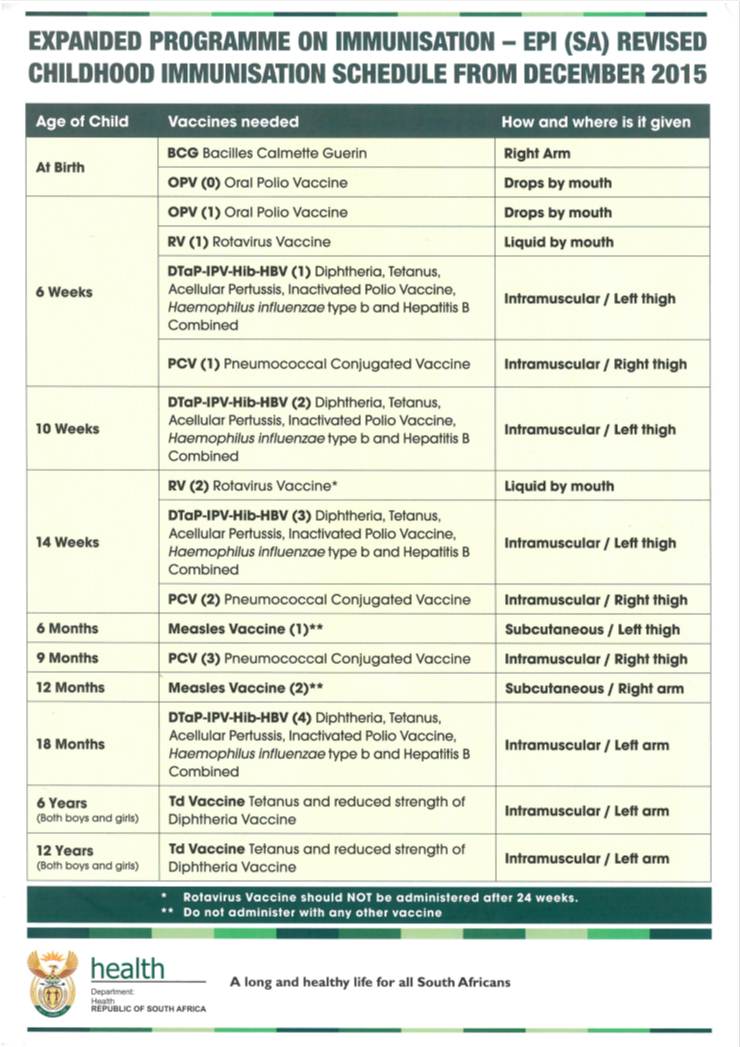 EPI Schedule