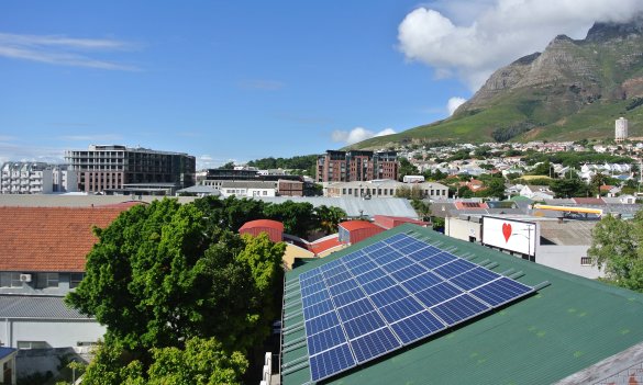 The roof of the school was ideal for the installation of solar panels