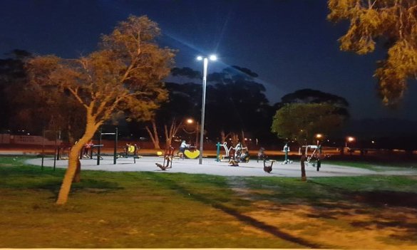 Piketberg - outdoor gym at night - 2019