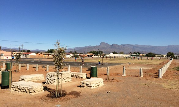 Worcester - Braai stands, netball court and grassed play area, Riverview - 2016