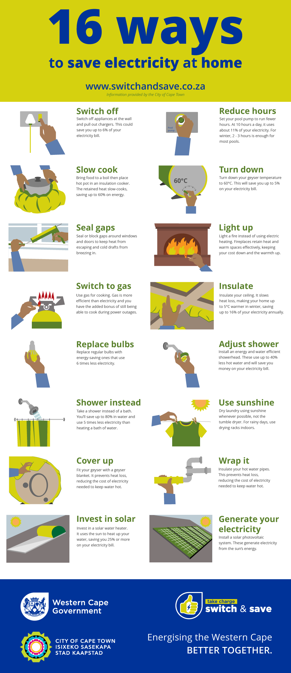 16 ways to save electricity