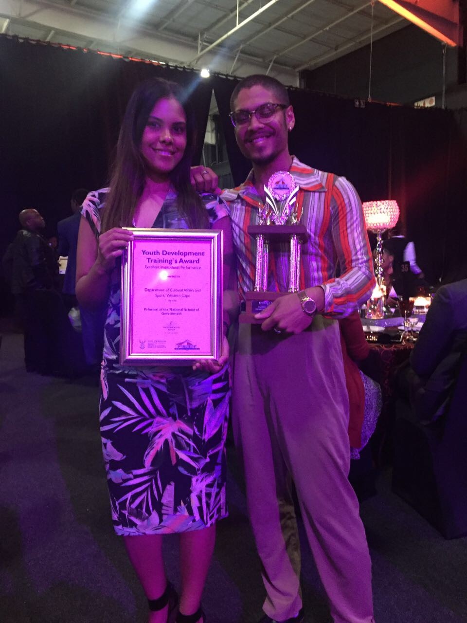 Ammaarah Kamish with the award
