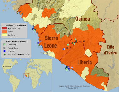 West Africa Distribution Map