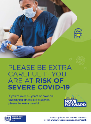 Be extra careful if you are at risk of severe Covid-19 Afrikaans