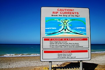 Rip current warning
