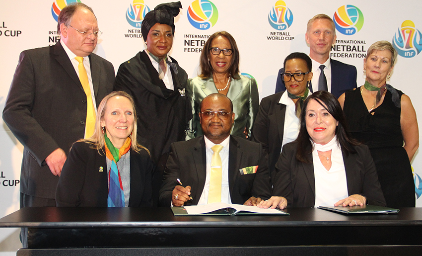 Cape Town’s INF 2023 Netball World Cup bid victory was made official on Thursday when the hosting documents were signed at a press conference at the CTICC.