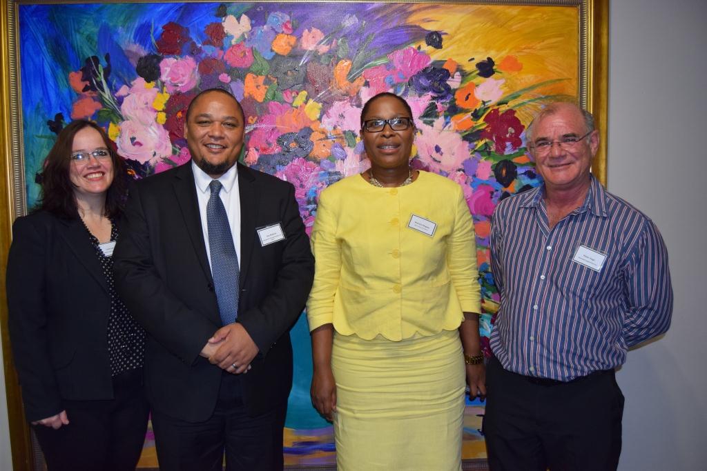 Cecilia Sani, Guy Redman, Nomaza Dingayo and Pieter Hugo set the tone for the official opening of the 2017 WC Library Service Municipal Seminar