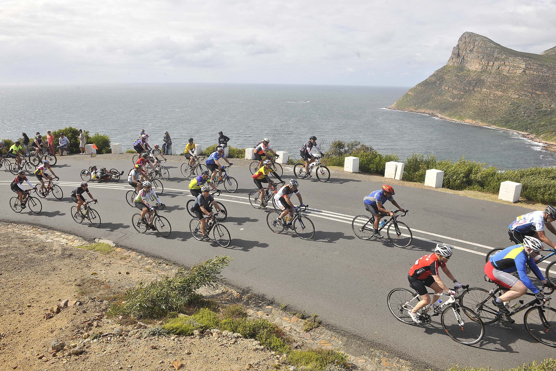 Cycling is allowed on Chapmans Peak Drive.