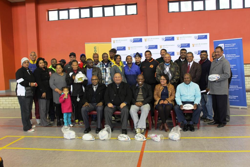 DCAS, SRSA and WCED officials with representatives from the various clubs and schools