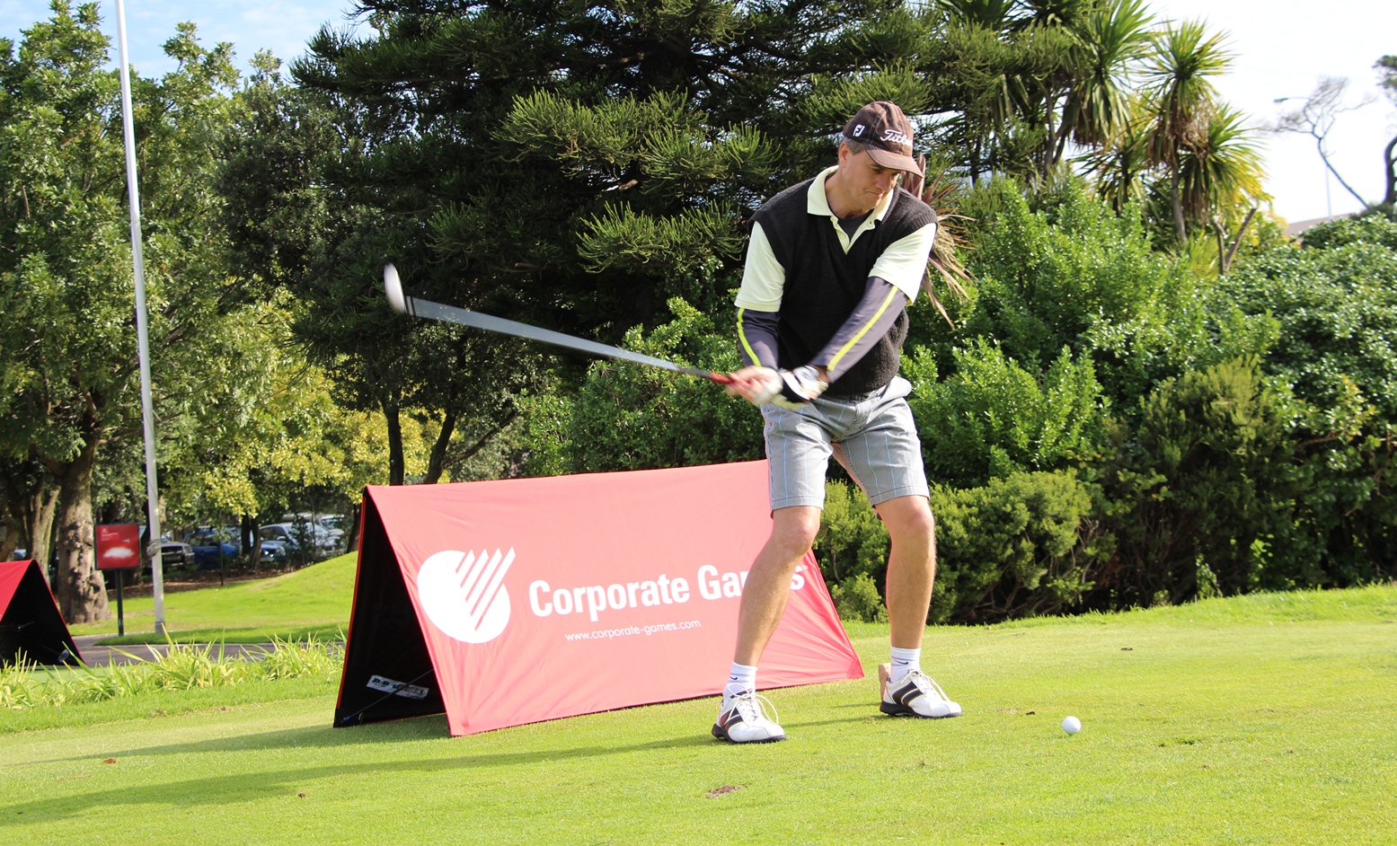 Deon Burger of the Department of Cultural Affairs and Sport in action at the Rondebosch Golf Club.
