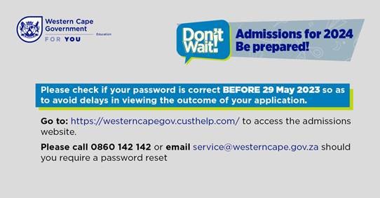Don’t wait! Check your 2024 admissions system login details today