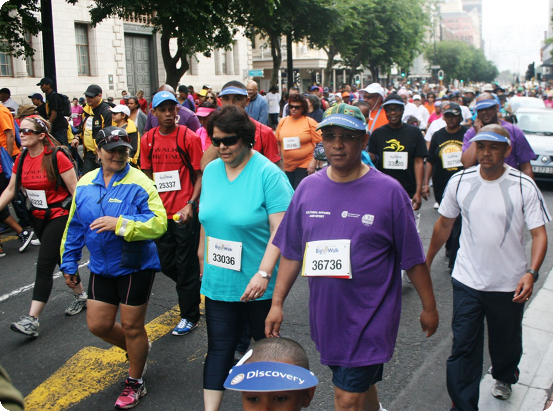 Dr Ivan Meyer doing the 10km Big Walk from the Grand Parade, Cape Town
