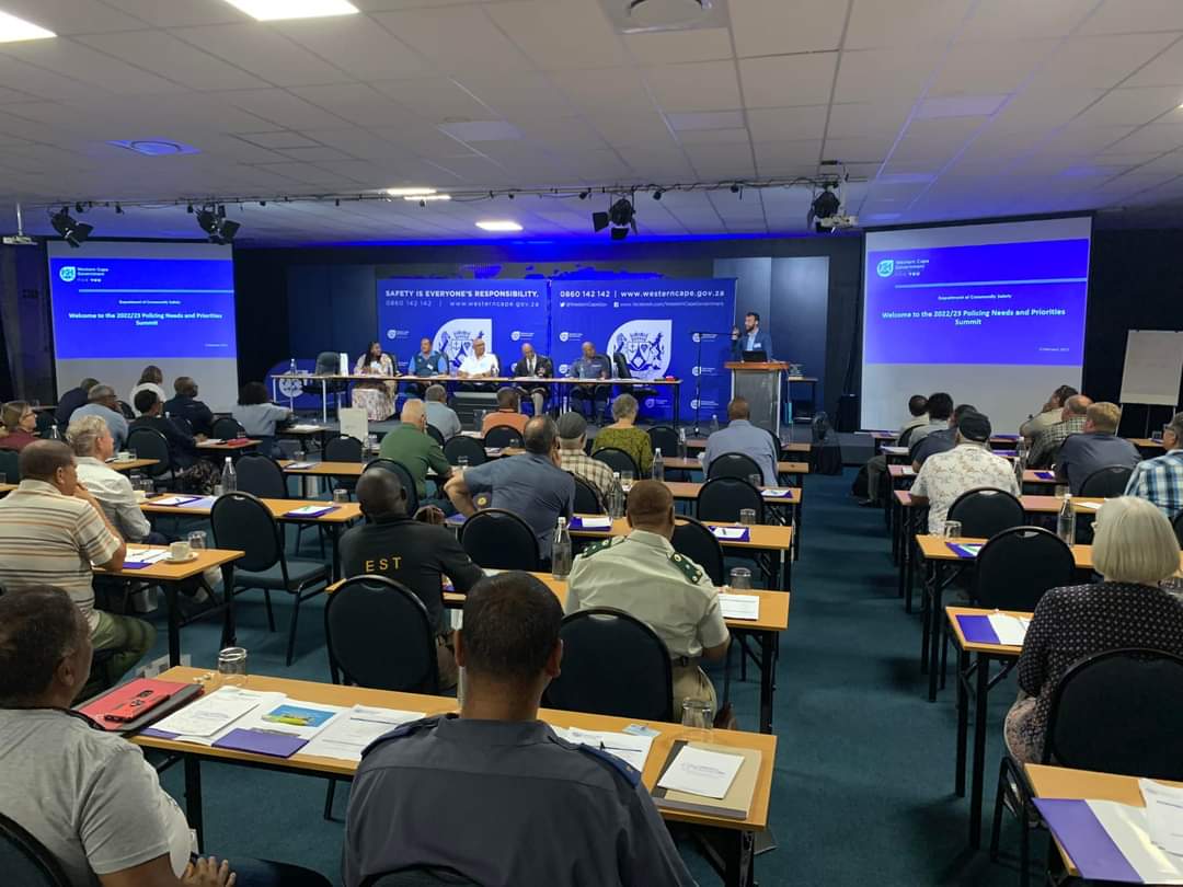 Safety stakeholders in attendance at the Policing Needs and Priorities engagement in Cape Metro West.