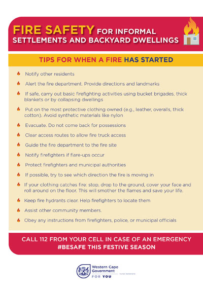 Tips for when a fire has started