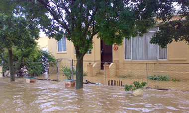 Flooded street
