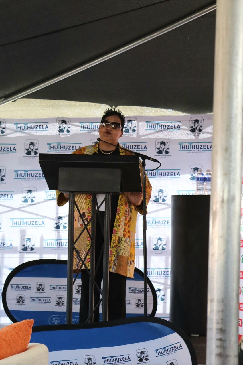 Western Cape Minister of Social Development Sharna Fernandez delivering a speech