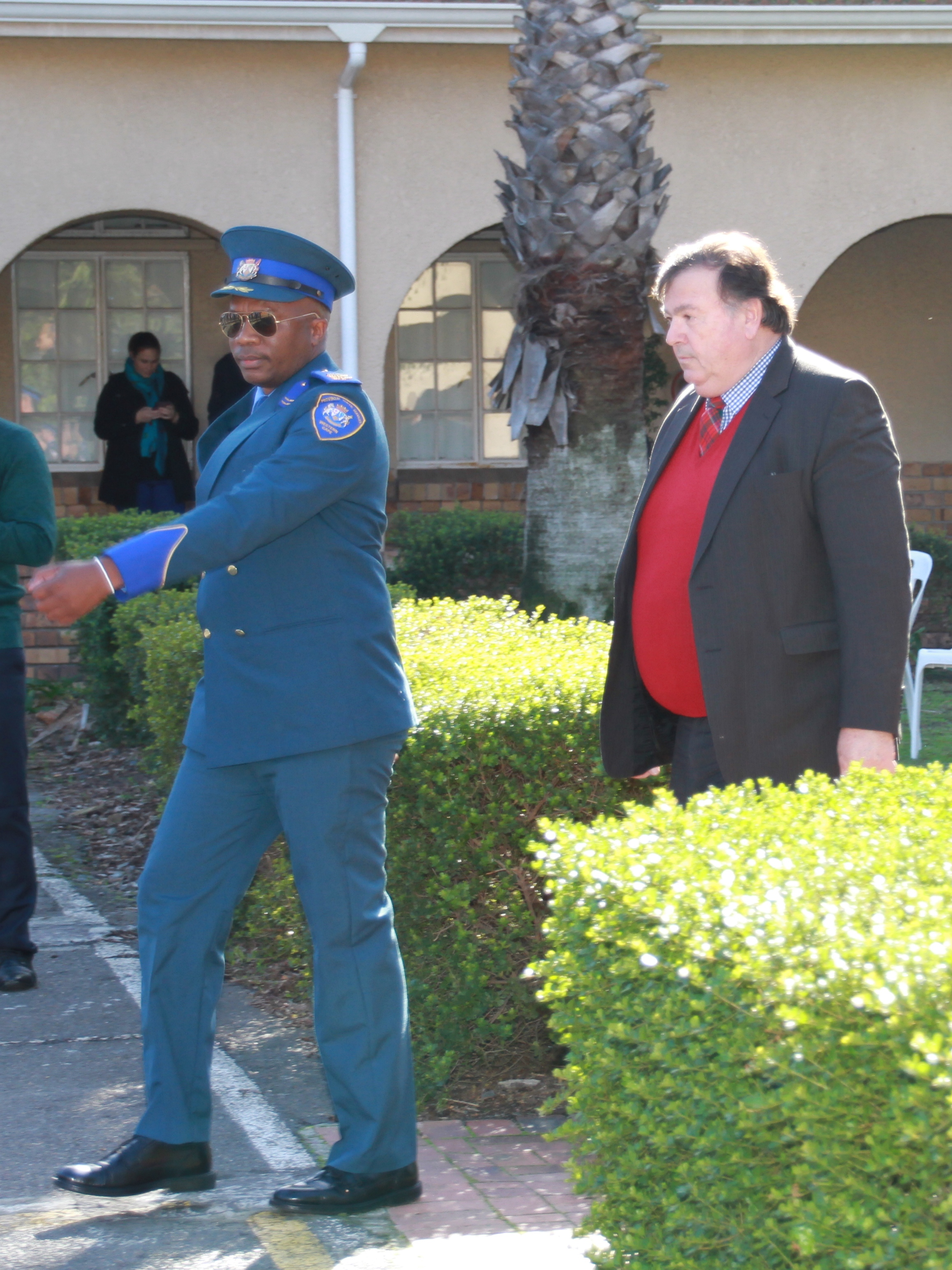 Principle Provincial Inspector Thembile Qunta and Minister Grant