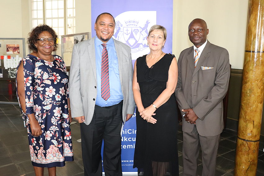 Jane Moleleki and Guy Redman with Minister Marais and UNESCO Secretary-General of SA Commission Carlton Lufuno Mukwevho at the IYIL launch in Cape Town