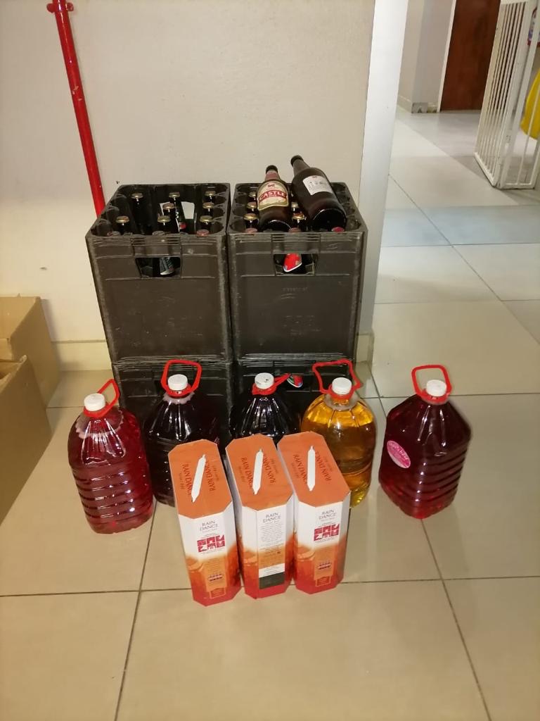 Illegal Liquor confiscated by the K-9 Units, in partnership with the Rural Safety Units (RSUs) 