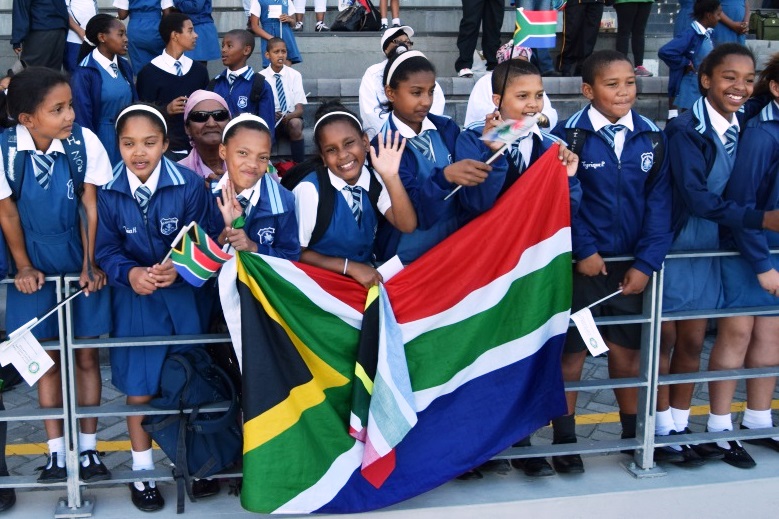 Learners from St Augustine’s Primary School waited anxiously for the Olympians and Paralympians to arrive at the Green Point Athletics Stadium.