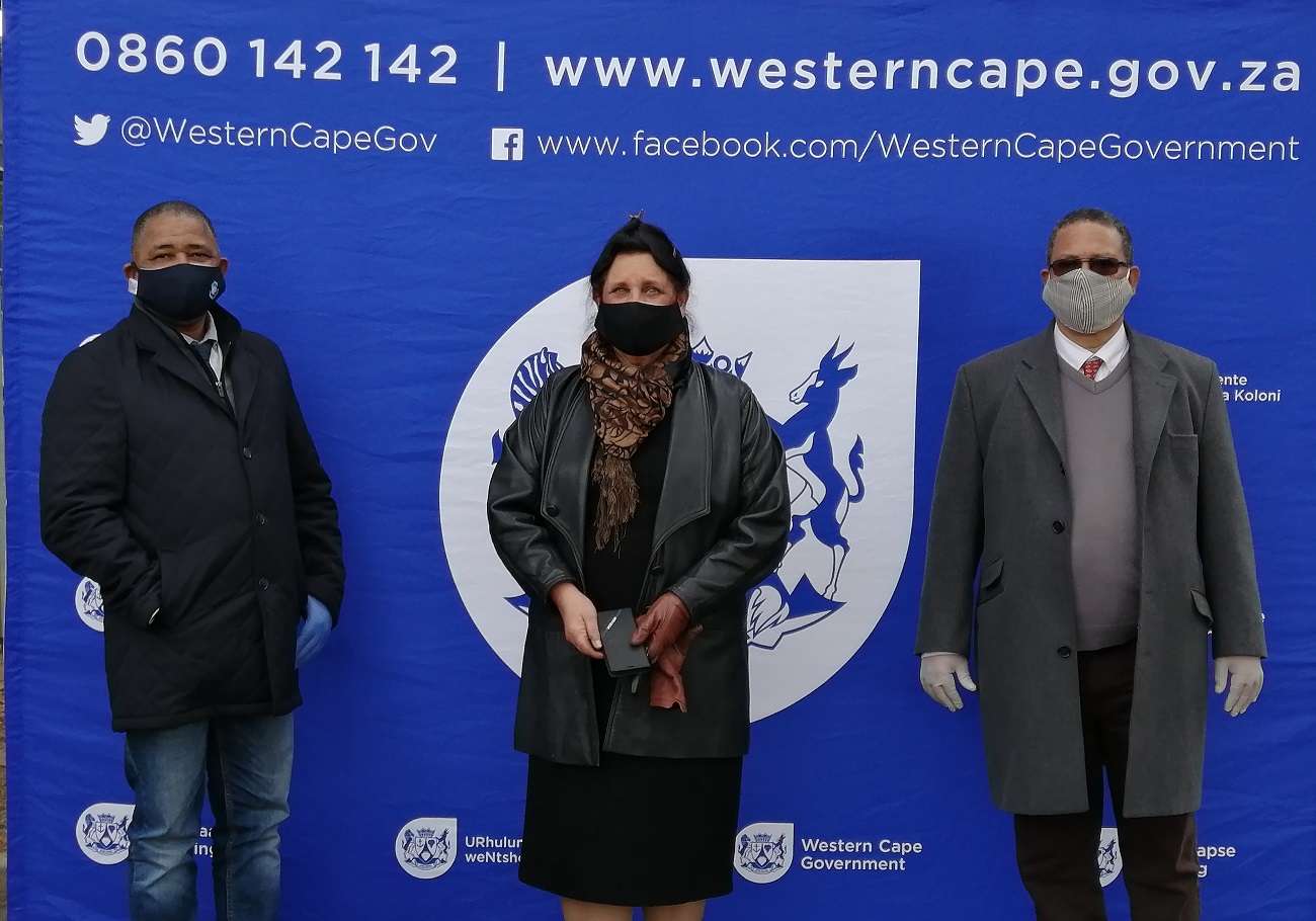 Mayor Poole of Drakenstein, Mayor von Schlicht of Cape Winelands District and Minister Meyer​​​​​​​