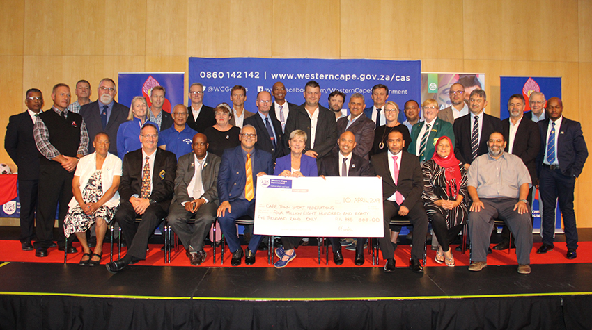 Minister Anroux Marais handed funding cheques to 49 different Cape Town-based sports federations on Wednesday night.