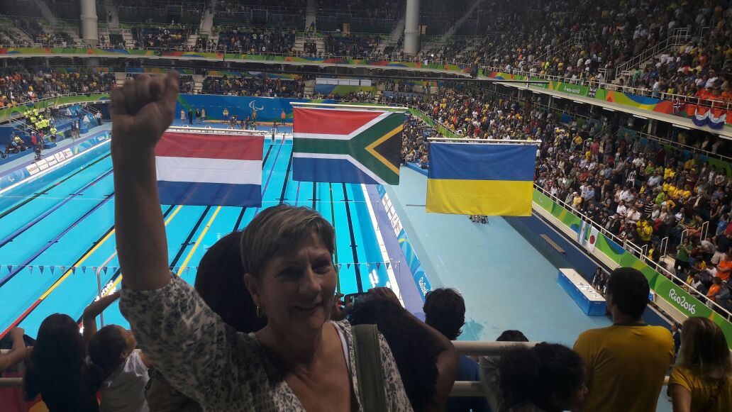 Minister Marais proudly supporting team SA at the Paralympics
