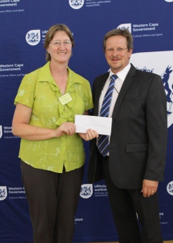 Minister Theuns Botha and Hanlie Raath of Cape Winelands Netball