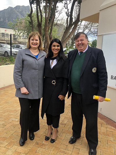 from left to right: Western Cape Education Minister, Debbie Schafer, Rahdia Khatieb Parker and Western Cape Transport and Public Works Minister Donald Grant