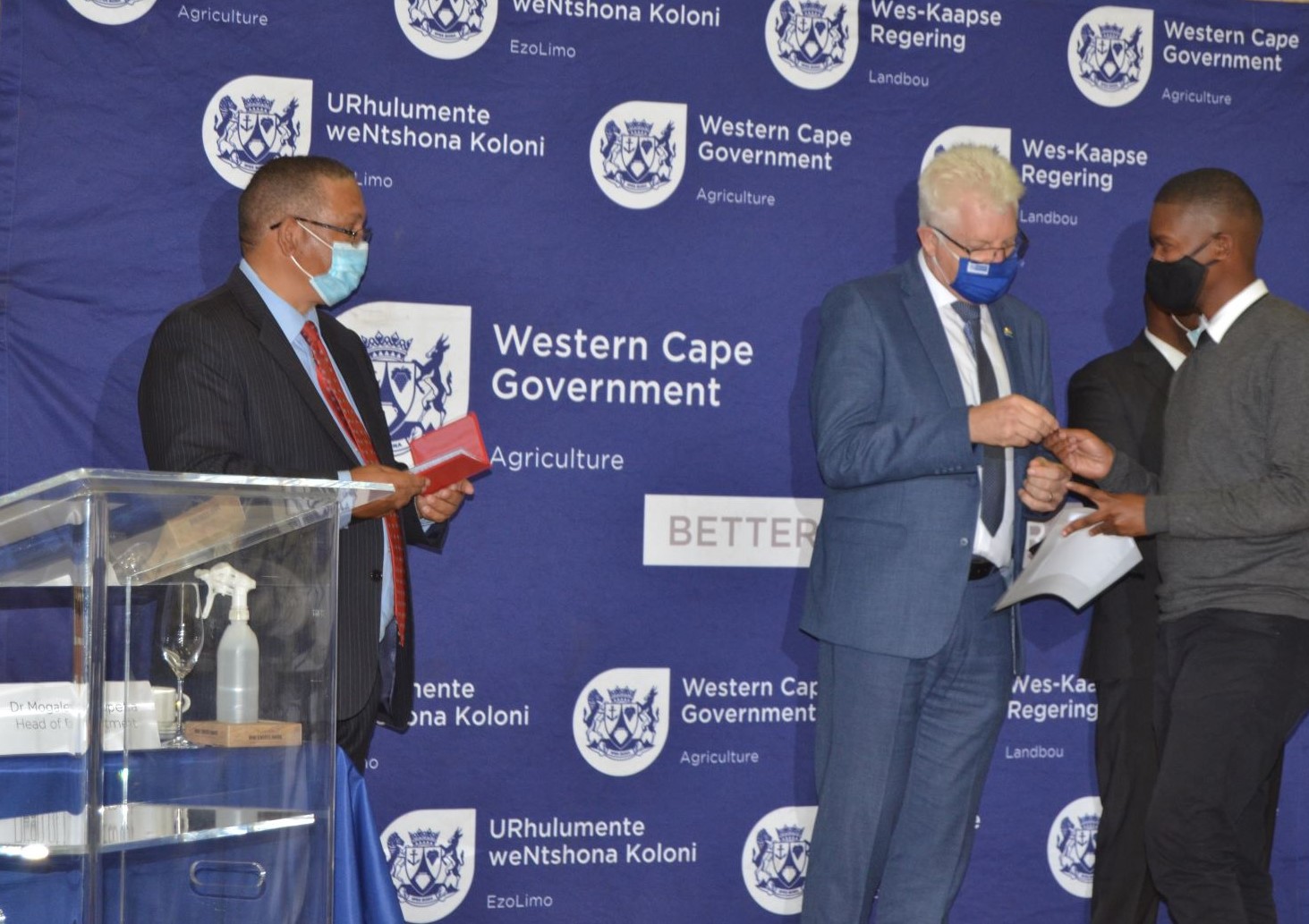 New drone pilot Lonwabo Bham received his wings from Premier Winde