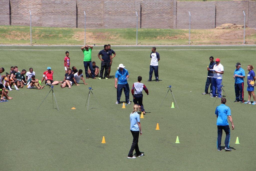 Officials giving athletes the necessary support ensuring a successful day at the Rustdene Stadium in Beaufort West