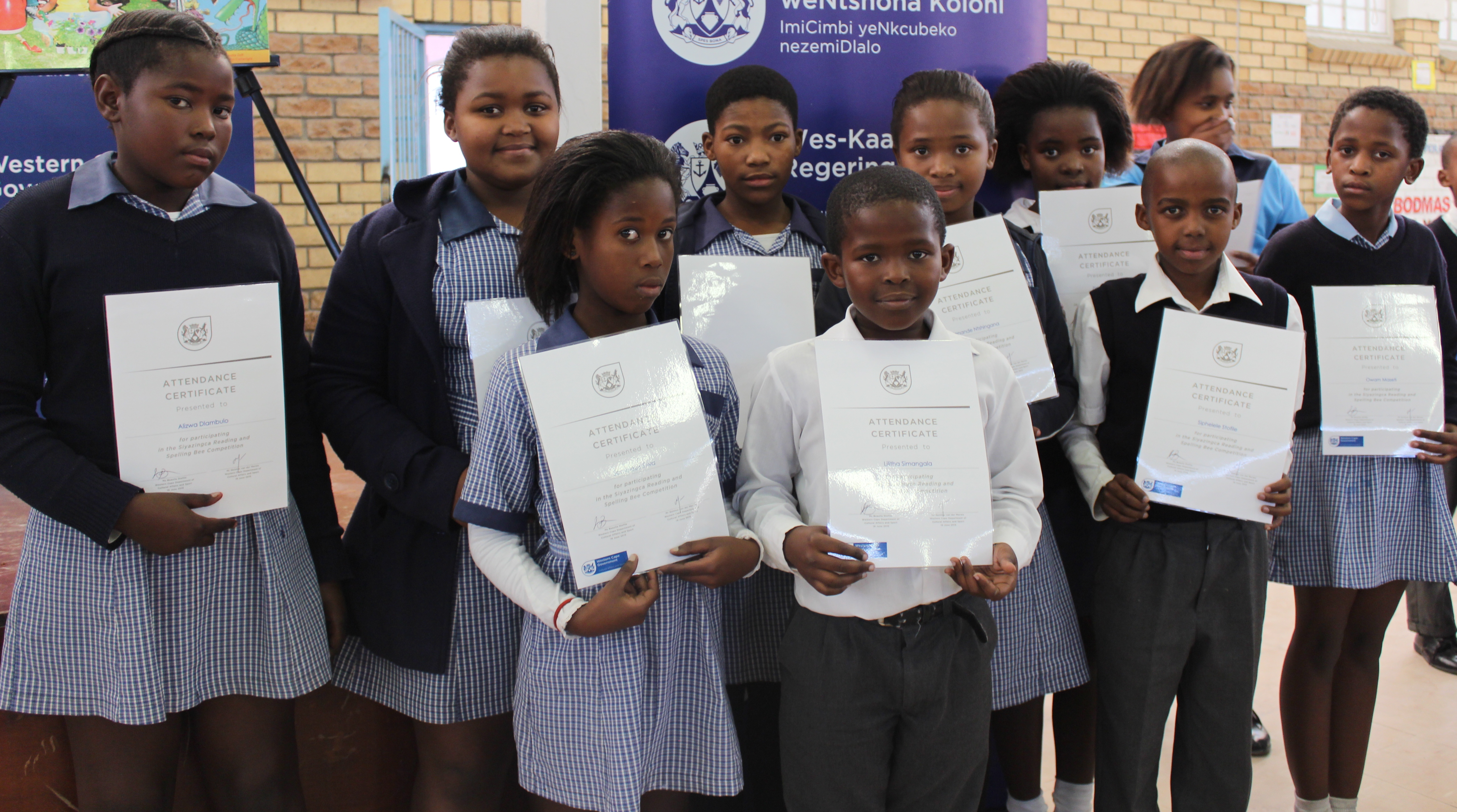 Participants from St Michaels Primary School in Khayelitsha.