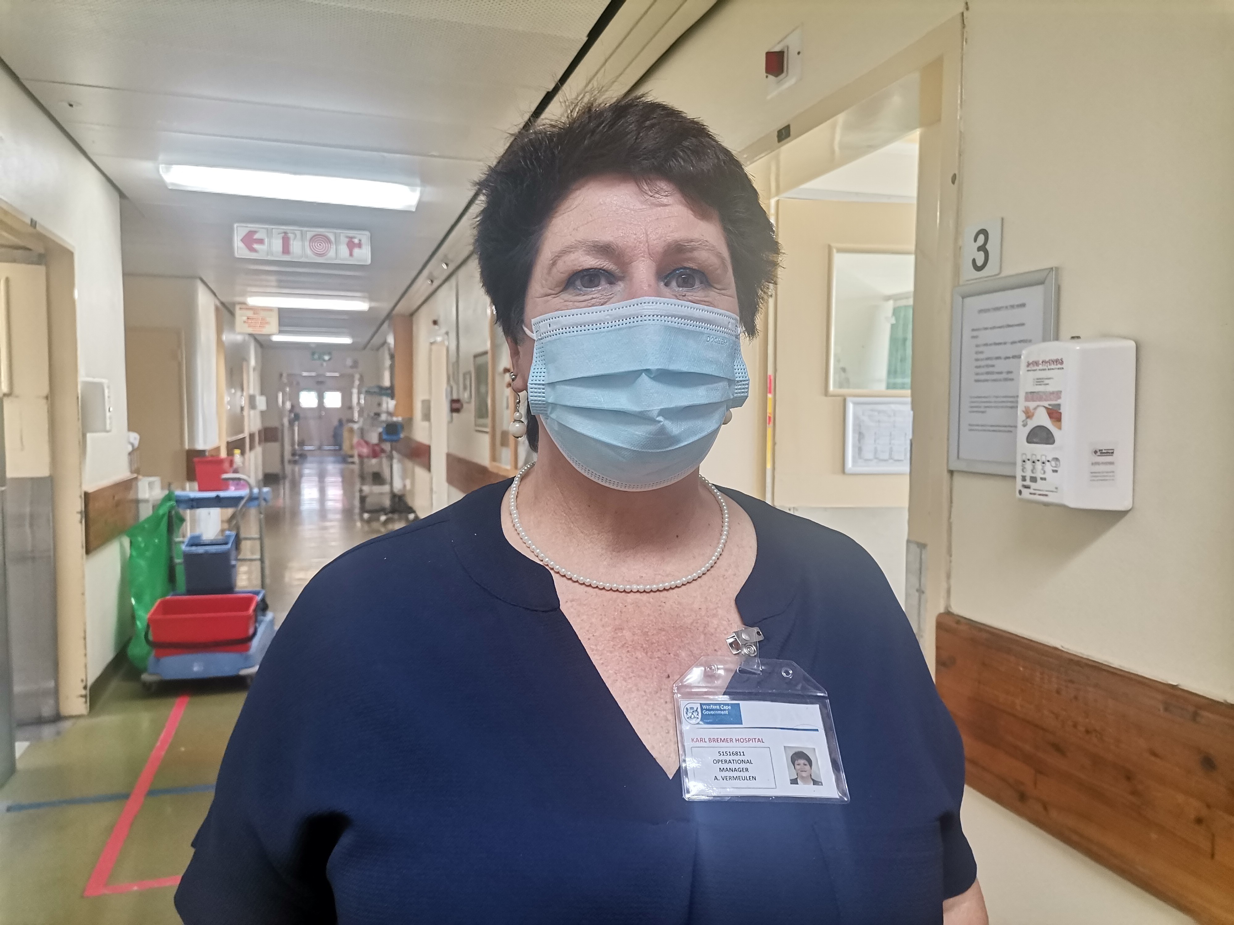 Sr Adelia Vermeulen an operational manager nursing at Karl Bremer Hospital.