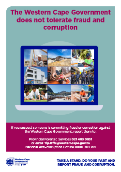 The Western Cape Government doesn't tolerate fraud and corruption