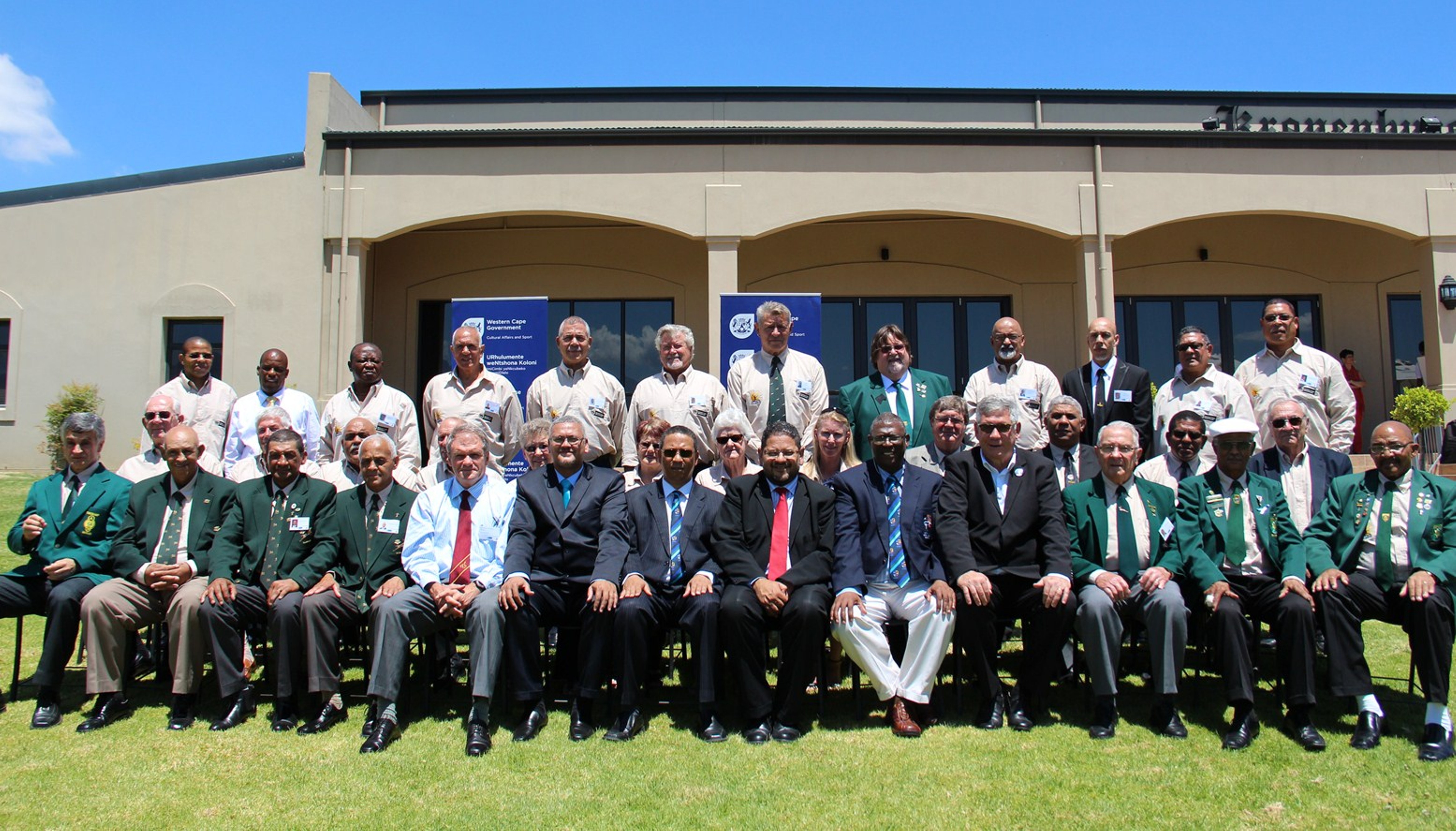Proud Sport Legends of 2013 with representatives of the Department.