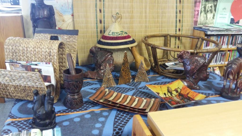 Several African artefacts were on display at the different libraries