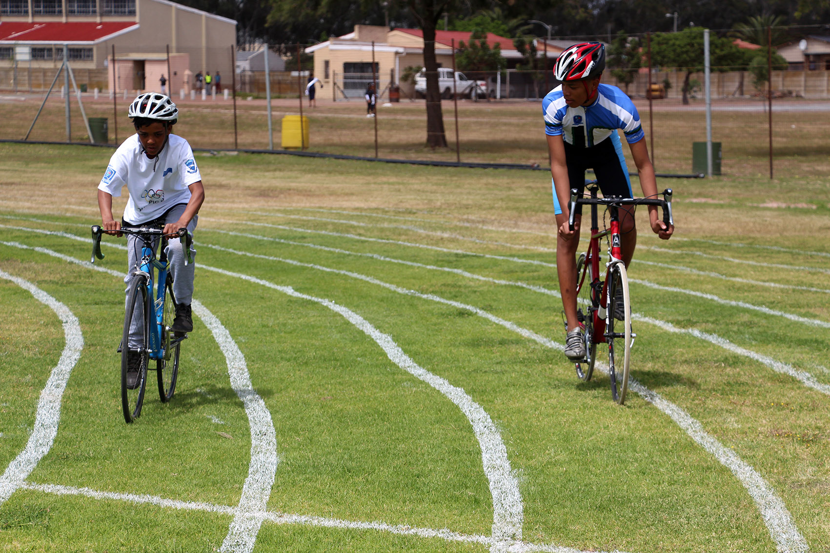 Students could try out their cycling skills