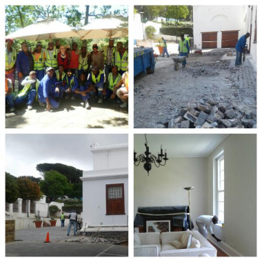 Phase 1 work included general repairs and renovations, landscaping and improving the drainage and retaining structures around and against the buildings. 