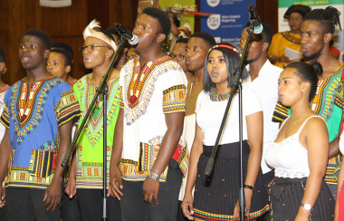 A choir was on entertained delegates at the celebration
