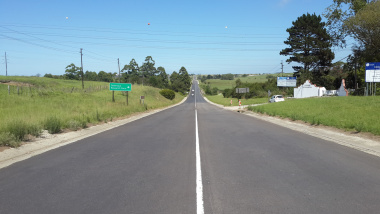 A rehabilitated section of the R102.