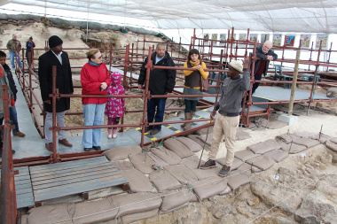 A tour guide, Lefty,  provided more information about the various fossils found at the dig site