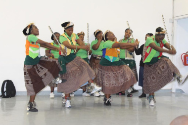 Amabhaca cultural group from Lwandle delivering their cultural item