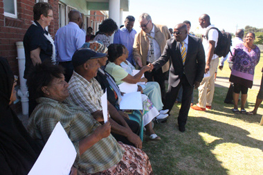 Title Deeds handover by Human Settlements Provincial Minister Bonginkosi Madikizela in Delft.