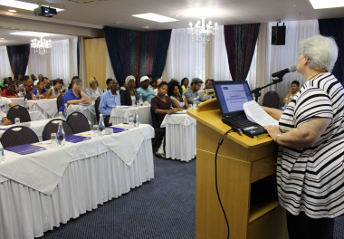 Attendees listened closely as they were being addressed by Chief Director of Cultural Affairs, Hannetjie du Preez