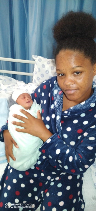 The first baby born on Christmas Day was a little boy born at Mossel Bay Hospital to mom Nadine Joseph.