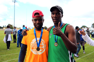 Batanda Adonis (right) finished the 6km first with Luyanda Famela finishing second