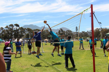 Competition was tough during a volleyball match between WCG Health and Drakenstein municipality