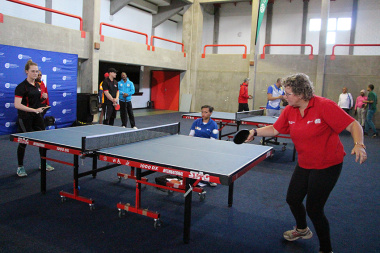 Concentration in a table tennis match between DCAS and George Municipality