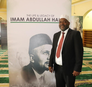 Director for Heritage and Museums Dr Mxolisi Dlamuka at the travelling exhibition on display in the Masjid