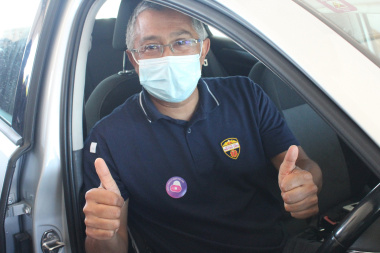 Dr Kariem received his booster vaccination at Athlone Vaccination Centre of Hope drive-through on 25 March 2022.